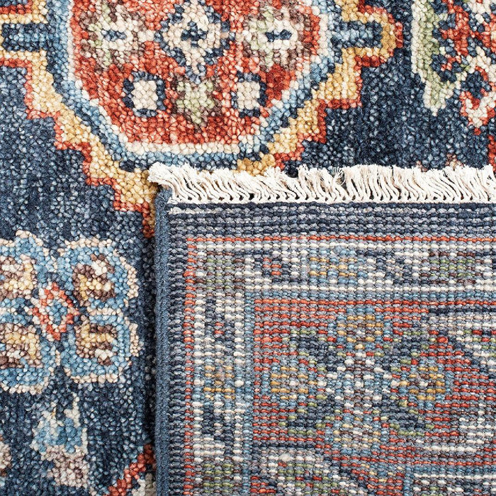 Samarkand Elegance Hand-Knotted Black Wool 8' x 10' Area Rug