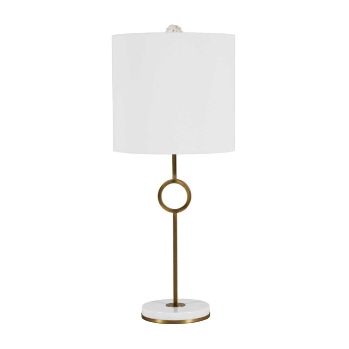 Kerry 35'' Gray and Gold Contemporary Marble Table Lamp