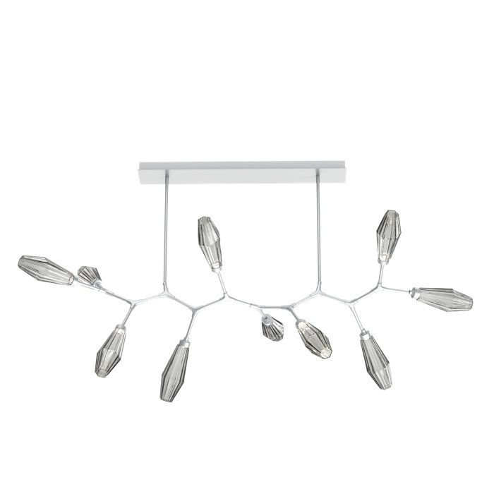 Aalto Modern Silver Smoke LED Branch Chandelier 26"