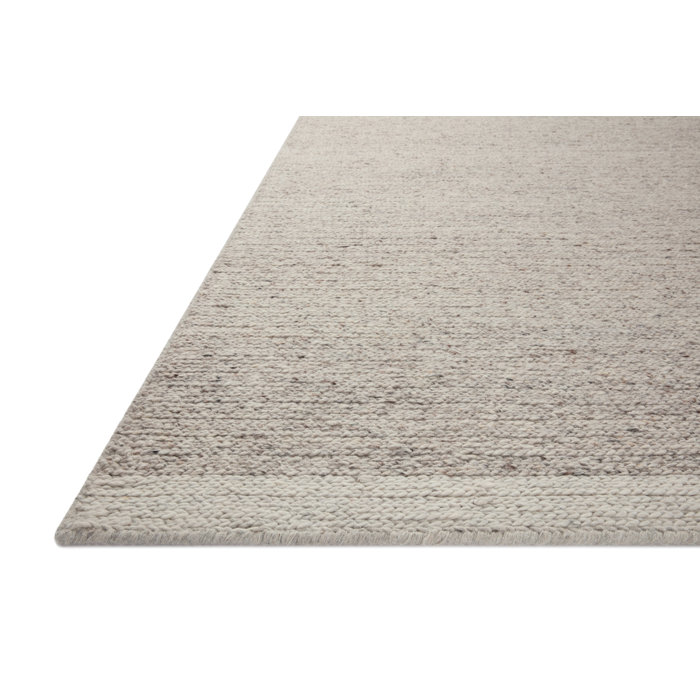 Ivory and Gray Tufted Wool Rectangular Area Rug