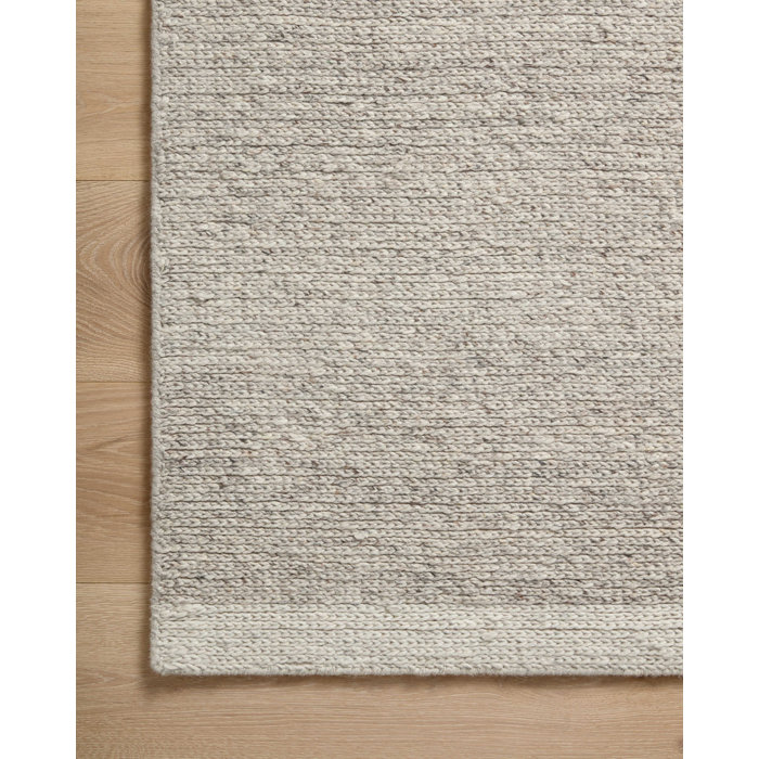 Ivory and Gray Tufted Wool Rectangular Area Rug