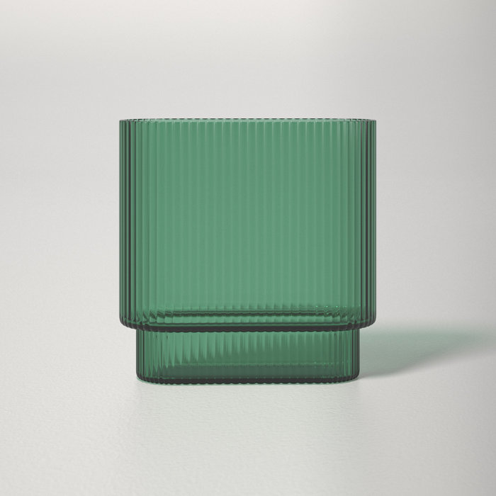 Emerald Green Art Deco Glass Table Vase