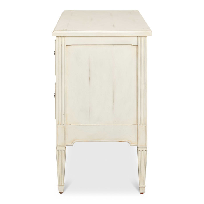 Antoinette Ivory 2-Drawer Traditional Walnut Dresser