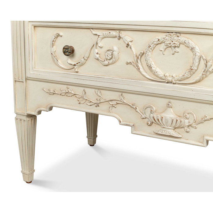 Antoinette Ivory 2-Drawer Traditional Walnut Dresser