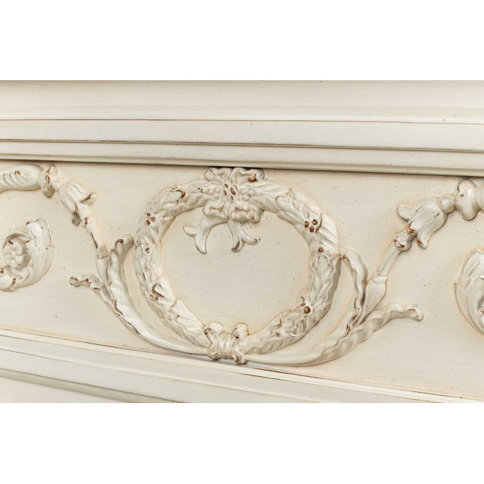 Antoinette Ivory 2-Drawer Traditional Walnut Dresser