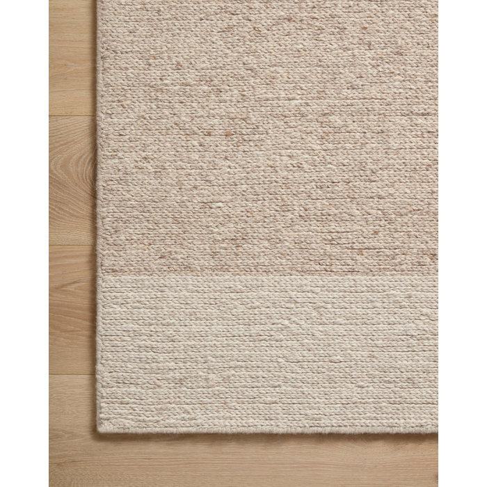Ashby Handcrafted Tufted Wool Stripe Rug 5' x 7'6" - Oatmeal/Natural
