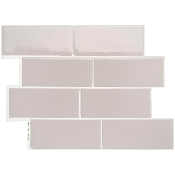 Peel and Stick Gel Backsplash Tile Metro 12'' x 8'' (Set of 4)