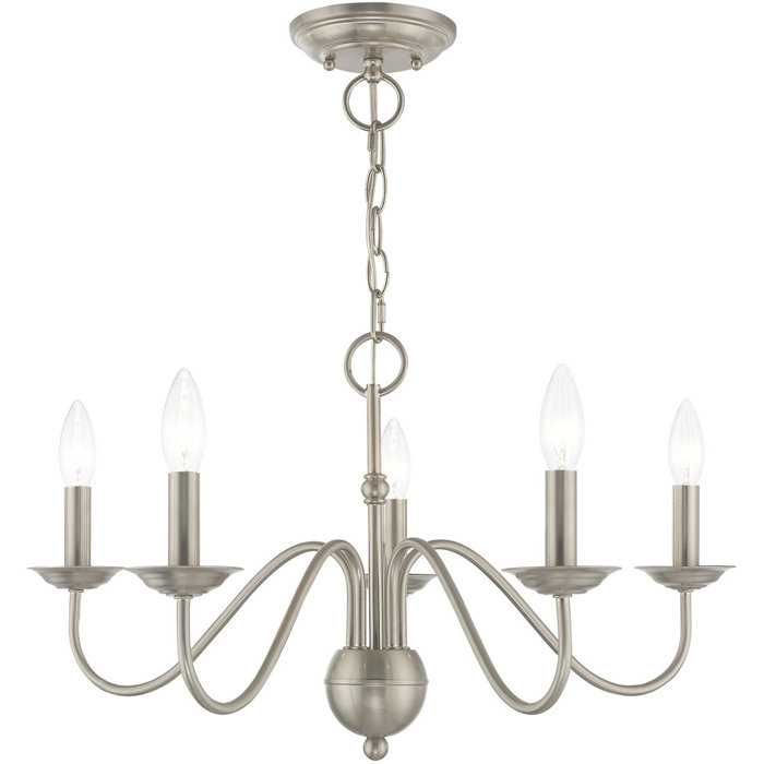 Brushed Nickel 5-Light Candle Style Chandelier