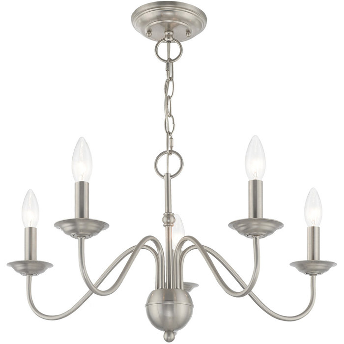 Brushed Nickel 5-Light Candle Style Chandelier