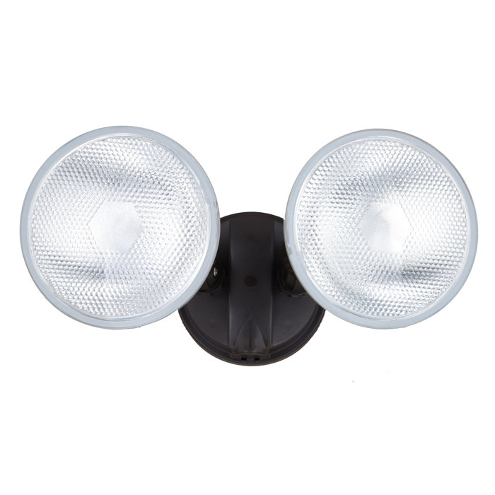 Bronze Dual-Head Outdoor Security Flood Light