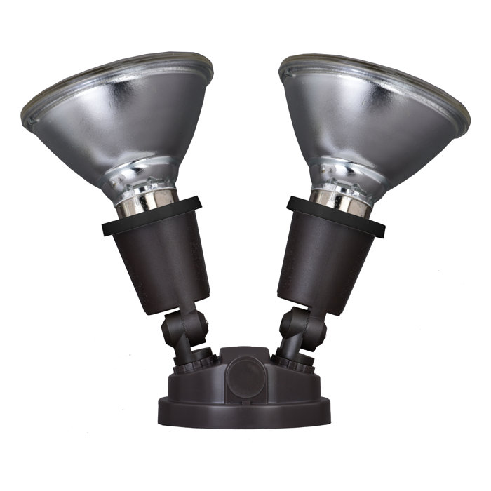 Bronze Dual-Head Outdoor Security Flood Light