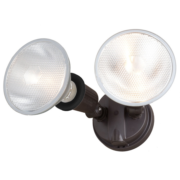 Bronze Dual-Head Outdoor Security Flood Light