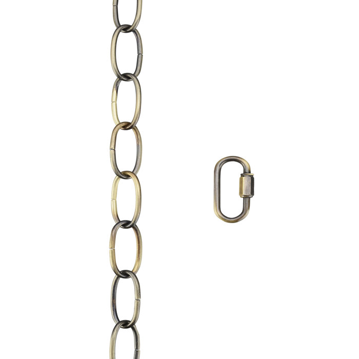 Antique Brass 72" Heavy Duty Chain with Quick Link Connector
