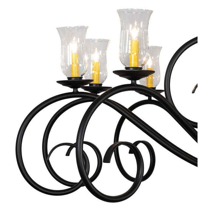 Sienna Black and Clear Glass 18-Light Chandelier