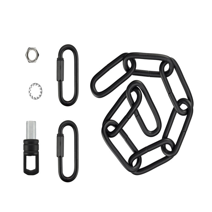 Matte Black Alloy Steel 1 ft Heavy Duty Chain for Hanging Lighting Fixtures