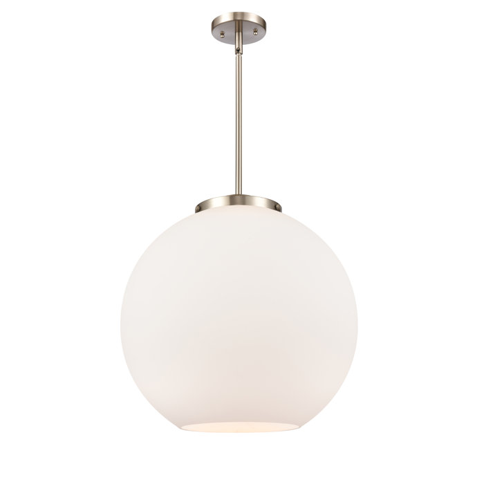 Athens Brushed Nickel Globe Pendant Light