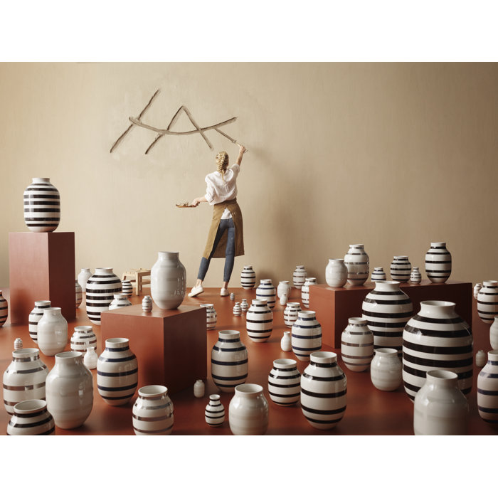 Omaggio Miniature Ceramic Vase 3-Piece Set in White