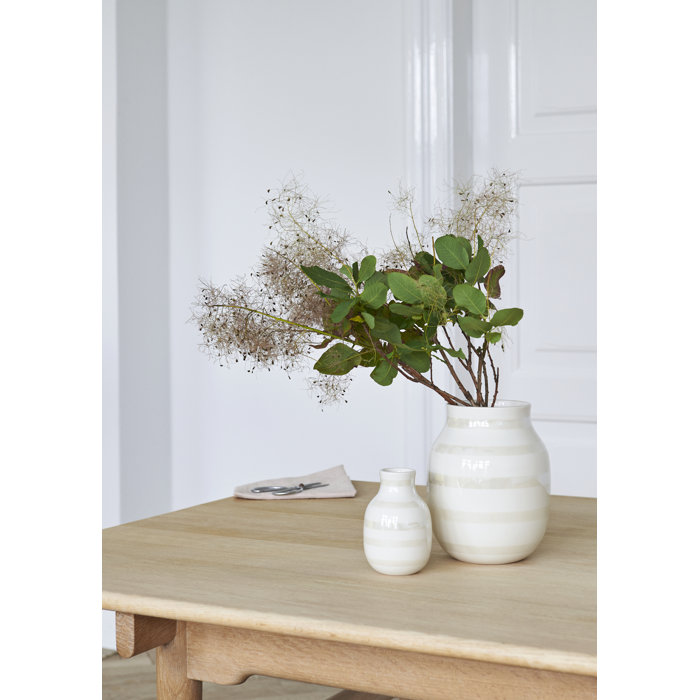 Mother of Pearl 7.9" Contemporary Ceramic Floor Vase