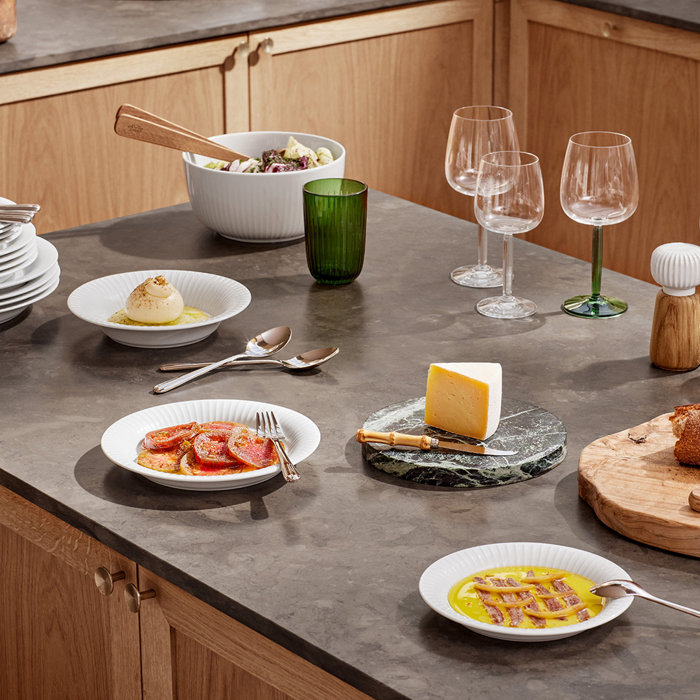 Hammershøi Contemporary White Porcelain 7.5" Dessert Plate