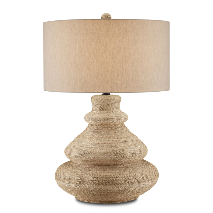 Natural Rope Table Lamp with Linen Shade