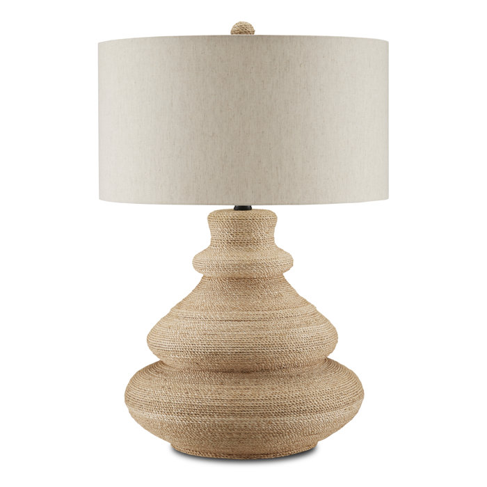 Natural Rope Table Lamp with Linen Shade