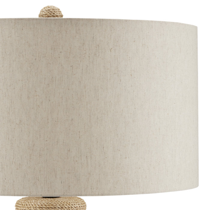 Natural Rope Table Lamp with Linen Shade