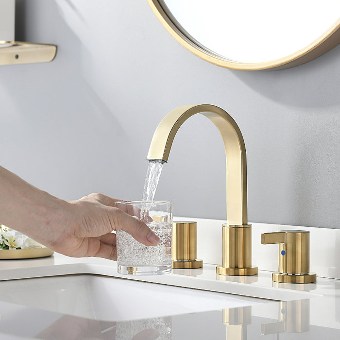 Widespread 2-handle Bathroom Faucet with Drain Assembly