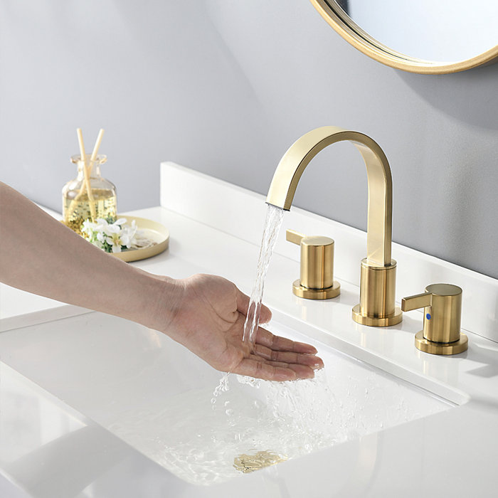Widespread 2-handle Bathroom Faucet with Drain Assembly