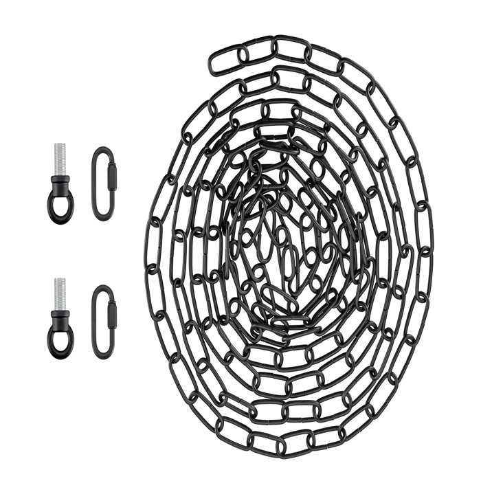 Matte Black Heavy Duty Steel Chain for Hanging Lighting Fixtures