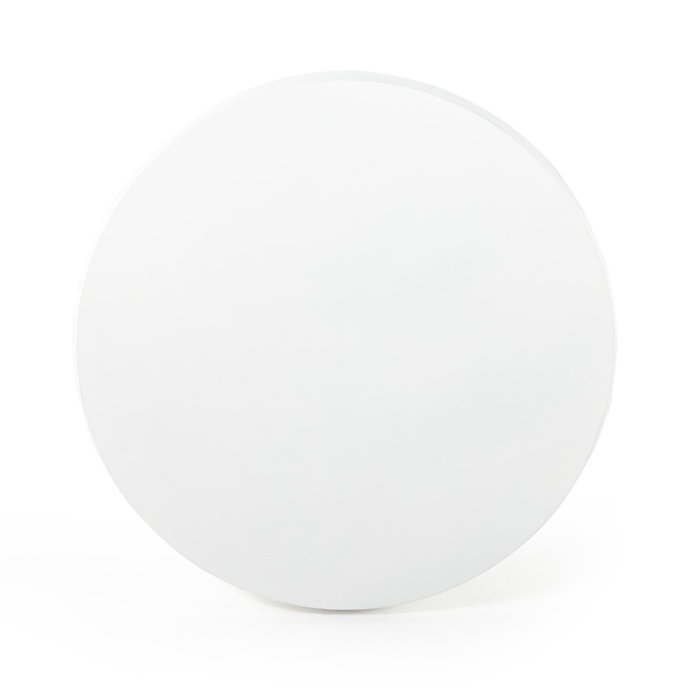 Matte White Round Aluminum Outdoor Side Table