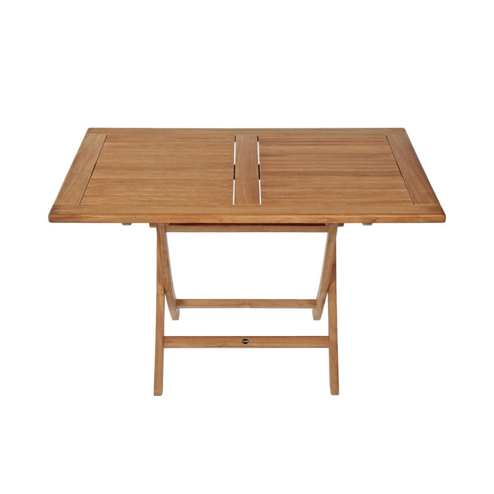 Teak Wood Folding Outdoor Dining Table, 59" Rectangular