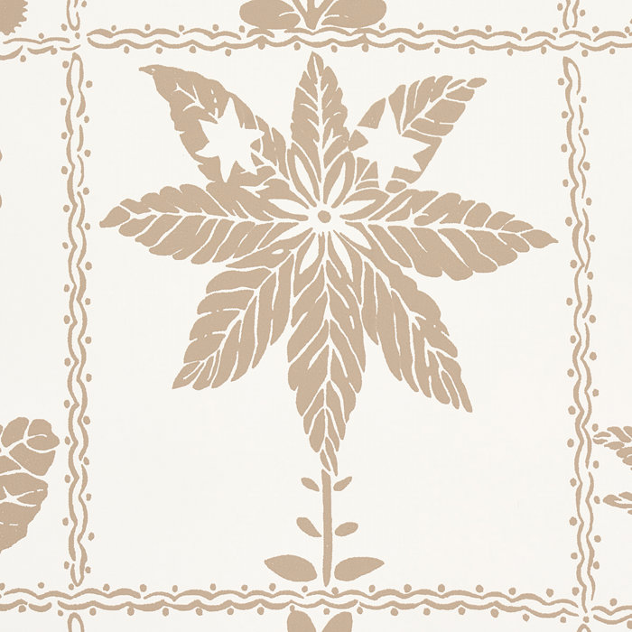 Neutral Cotton-Linen Georgia Wildflowers Upholstery Fabric