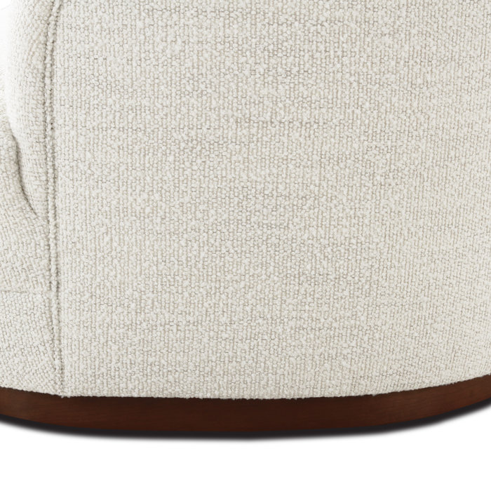 Cloud White Upholstered Left-Facing Chaise Sectional with Ottoman