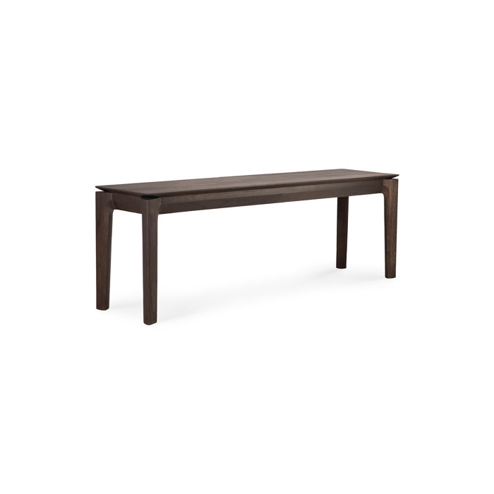 Bok 50" Dark Brown Solid Oak Bedroom Bench