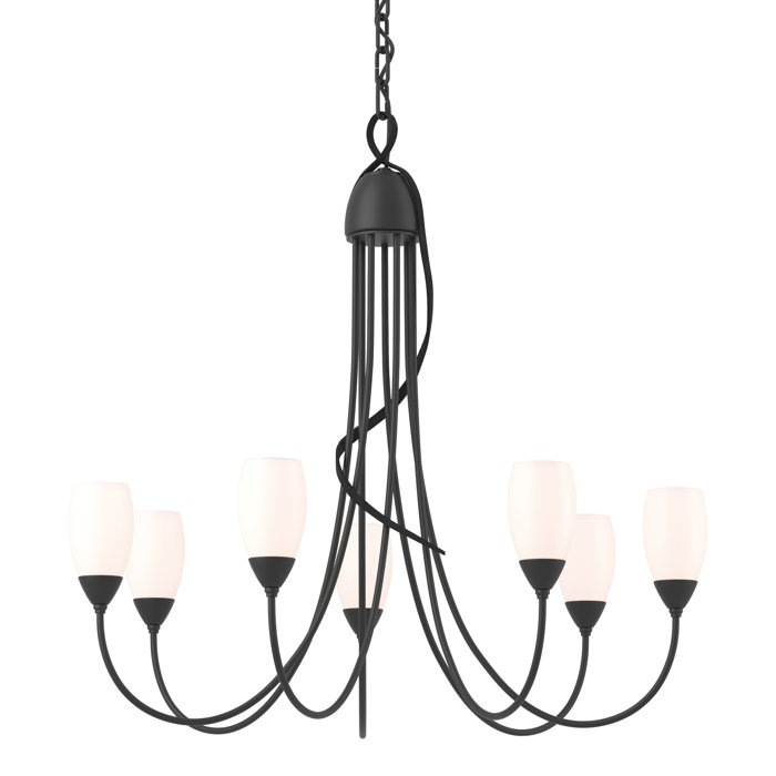 Flora 7-Light Black Classic Traditional Chandelier