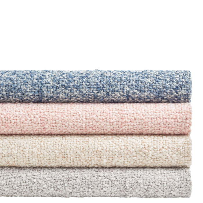 Handmade Bouclé Gray Throw with Knotted Fringe for Indoor/Outdoor Use