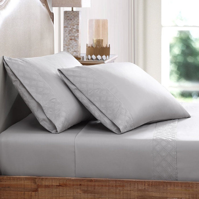 California King Charcoal Egyptian Cotton Sheet Set