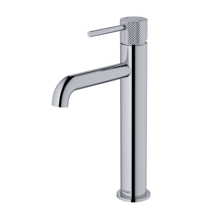 Tryst Chrome Single-Handle Vessel Bathroom Faucet with Drain Assembly