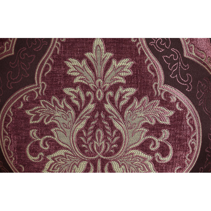 Bernadette Gold and Burgundy Rococo Dining Chair Set