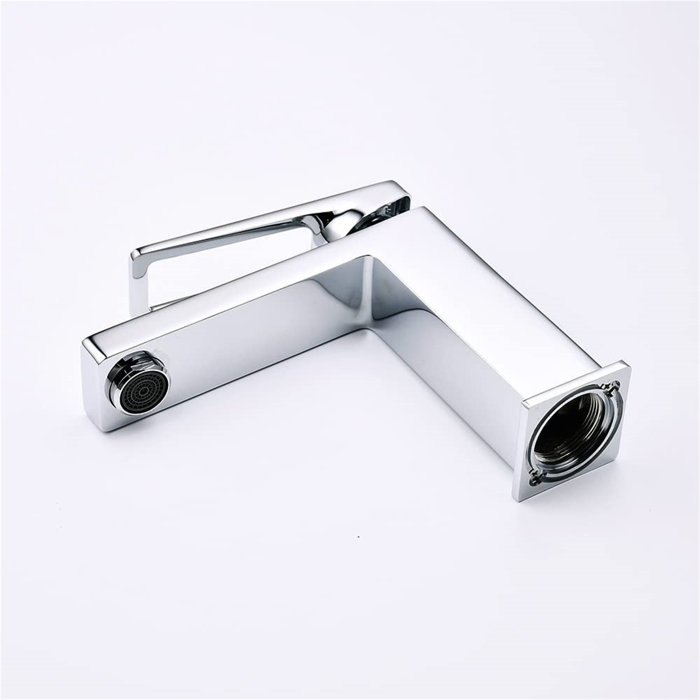 Chrome Single Handle Brass Bathroom Faucet with Pop-up Drain