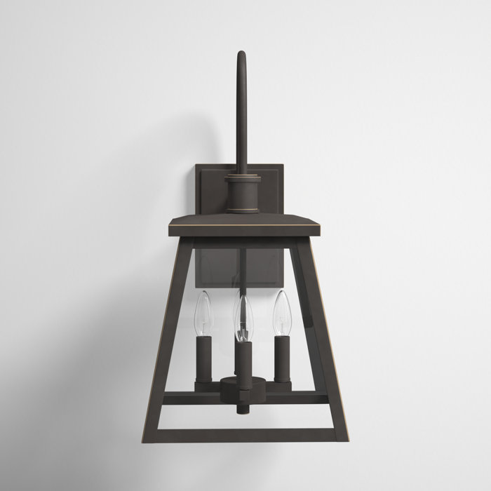 Belmore Oiled Bronze 4-Light Outdoor Wall Lantern with Clear Glass