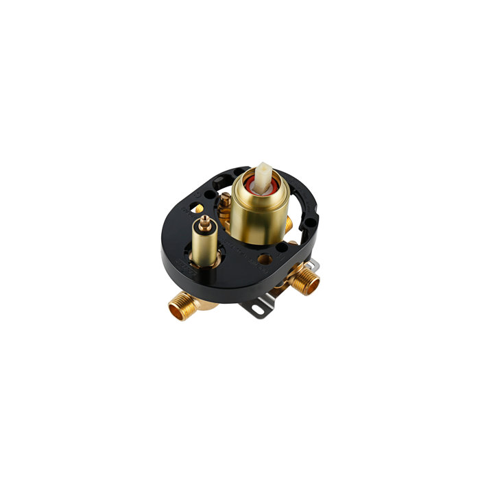 Brushed Gold Brass Wall Mounted Handheld Shower System