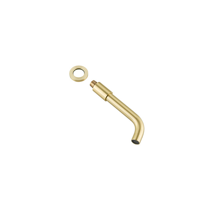 Brushed Gold Brass Wall Mounted Handheld Shower System
