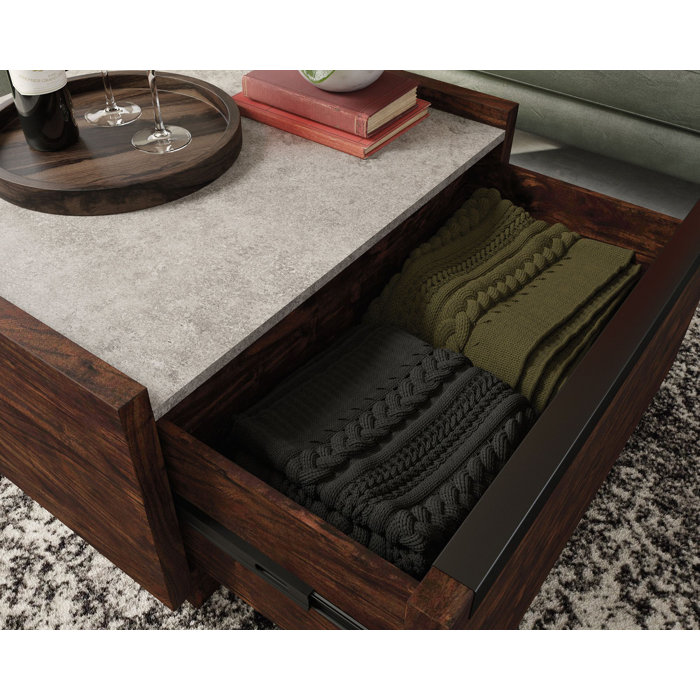 Manhattan Gate Square Rich Walnut Coffee Table with Storage