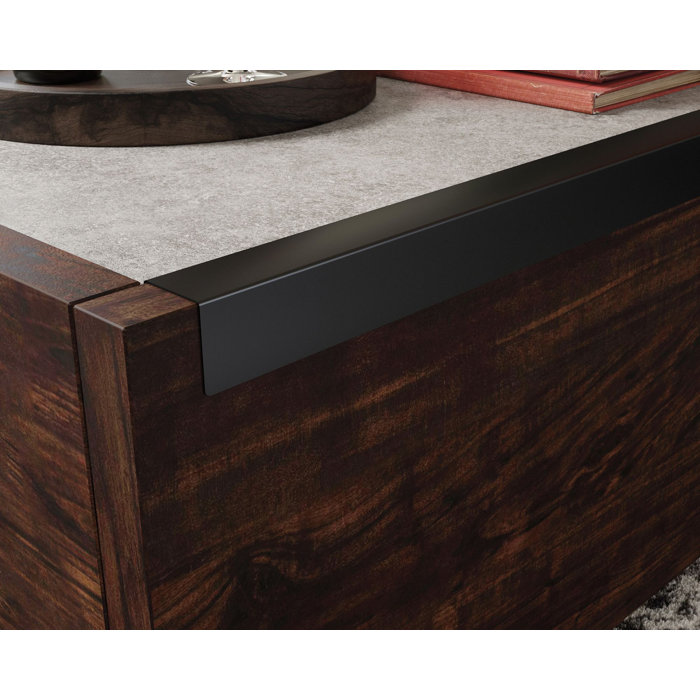 Manhattan Gate Square Rich Walnut Coffee Table with Storage