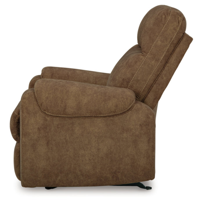Brindle Faux Leather Manual Recliner with Gentle Rocking Motion