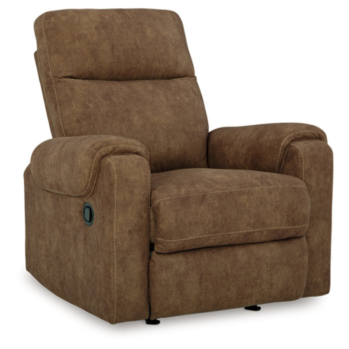 Brindle Faux Leather Manual Recliner with Gentle Rocking Motion