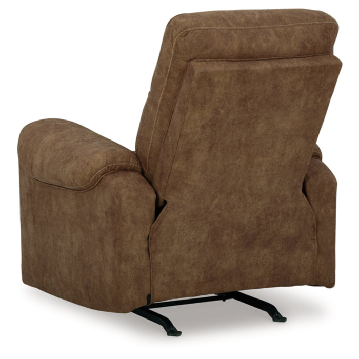 Brindle Faux Leather Manual Recliner with Gentle Rocking Motion