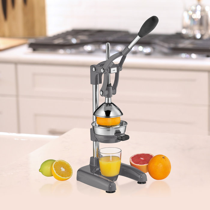 Cool Gray Stainless Steel Professional Citrus Juicer