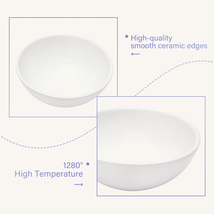 13'' White Ceramic Circular Vessel Bathroom Sink